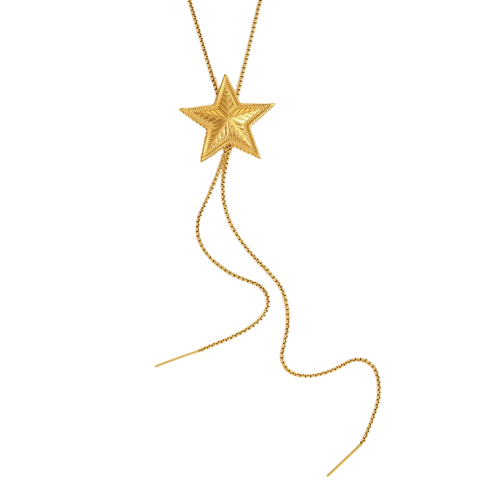 Tied star - lange ketting