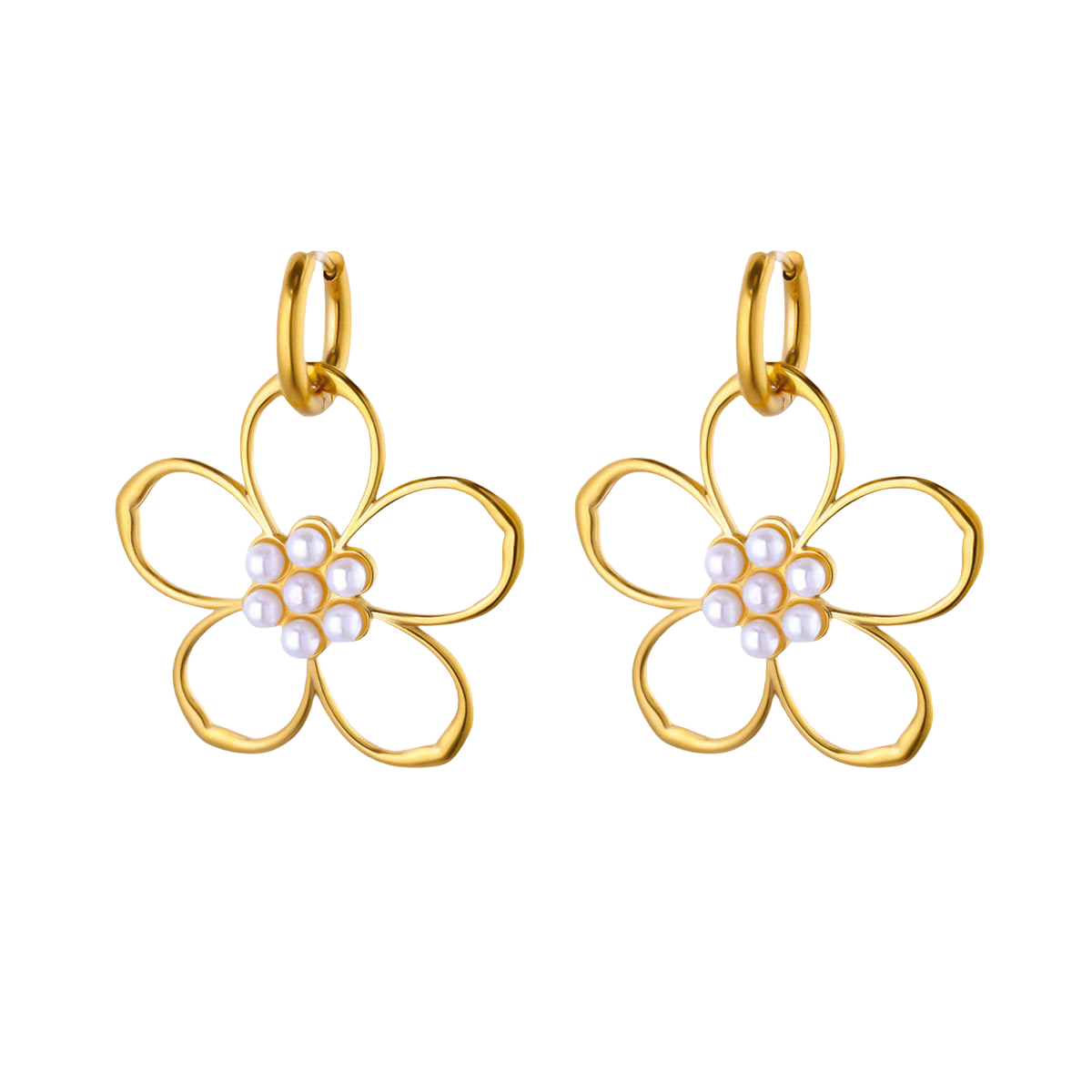 Pearly flower - Earrings