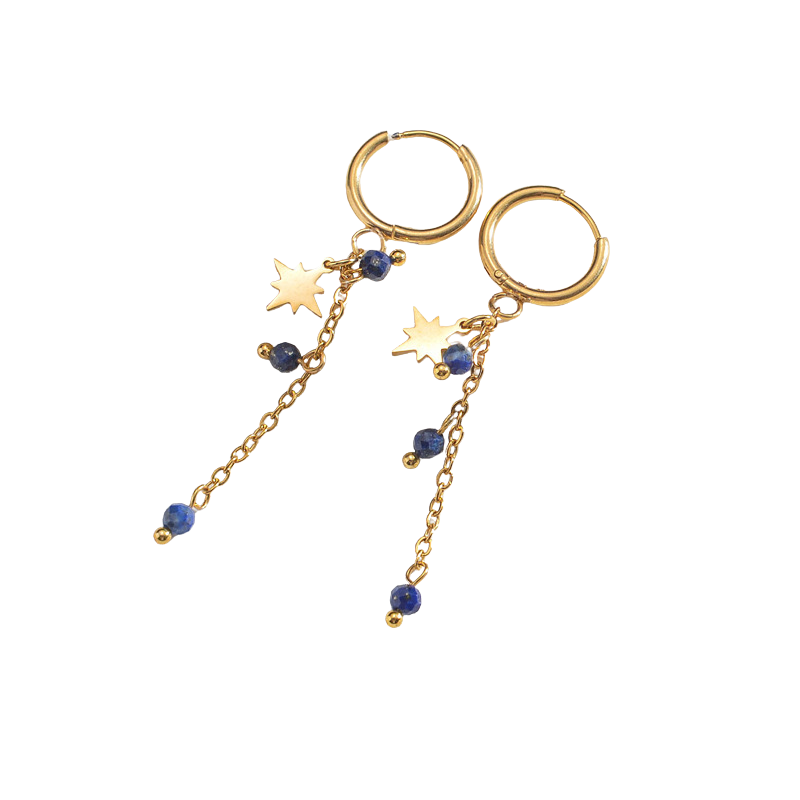 Dangling blue - Earrings