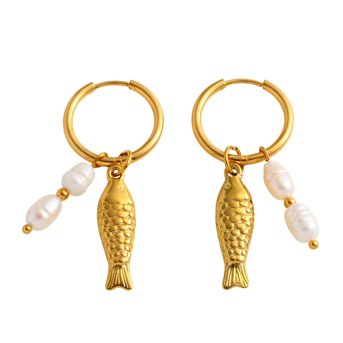 Pearly fish - Earrings