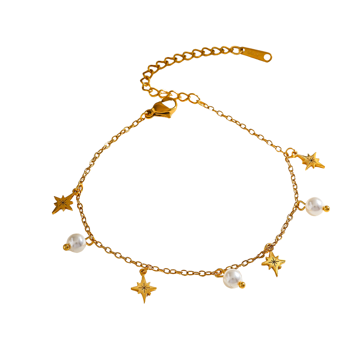 Pearls and light - Bedelarmband