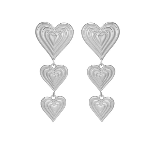 Triple heart - Earrings