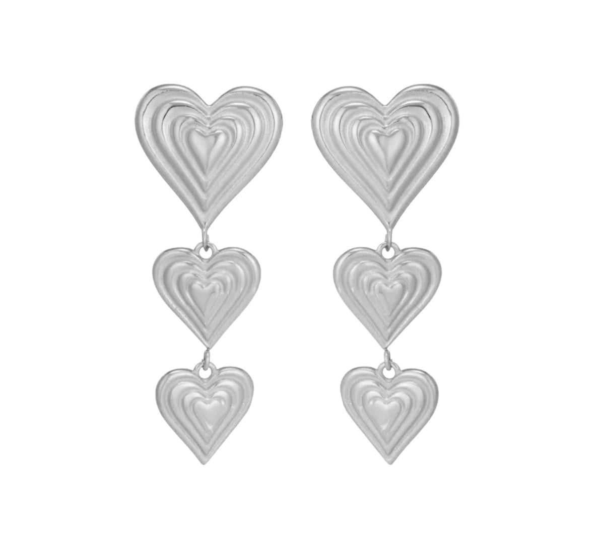 Triple heart - Earrings