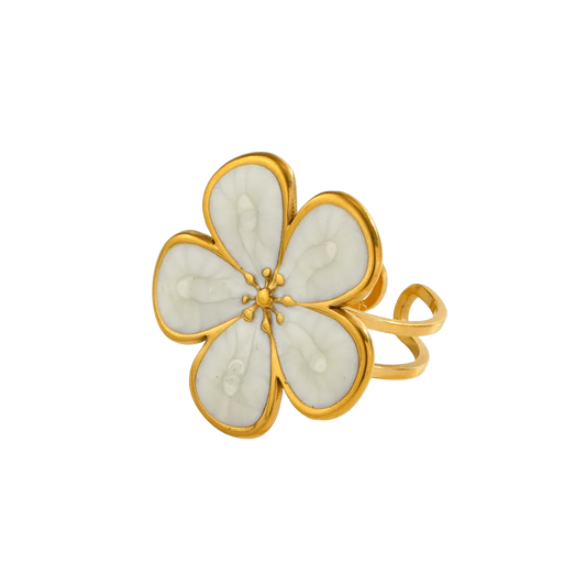 White petals- Ring