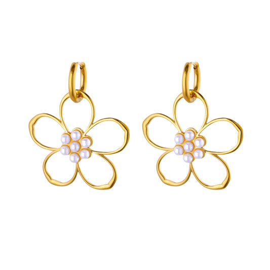 Pearly flower - Earrings