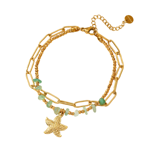 Green star - Bedelarmband