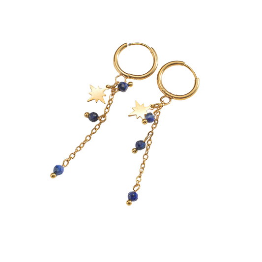 Dangling blue - Earrings