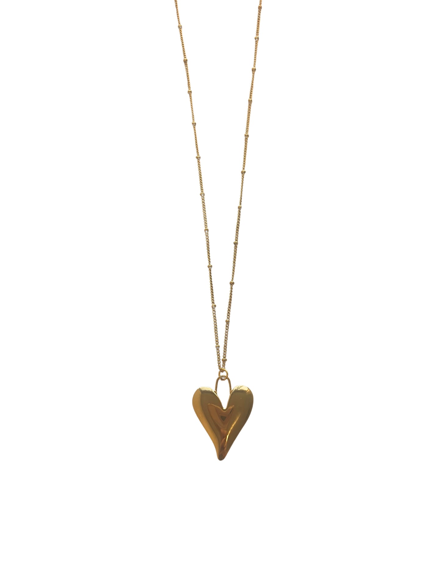Flat heart - Lange ketting