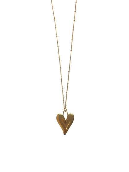Flat heart - Lange ketting