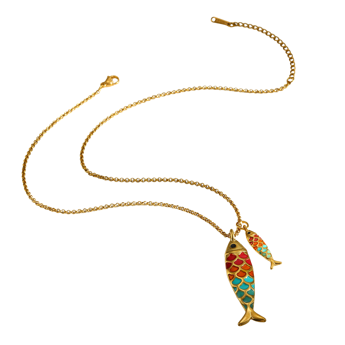 Twin fish mixed - Necklace