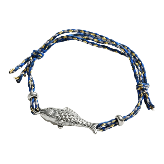 Braided fish blue - Bracelet