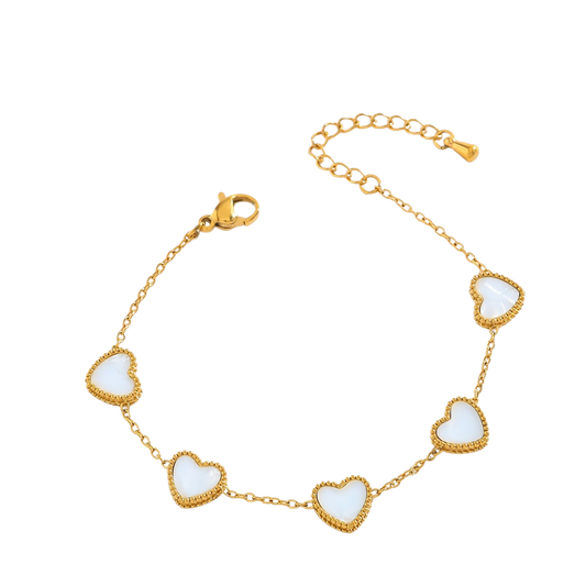 White hearts - Bracelet