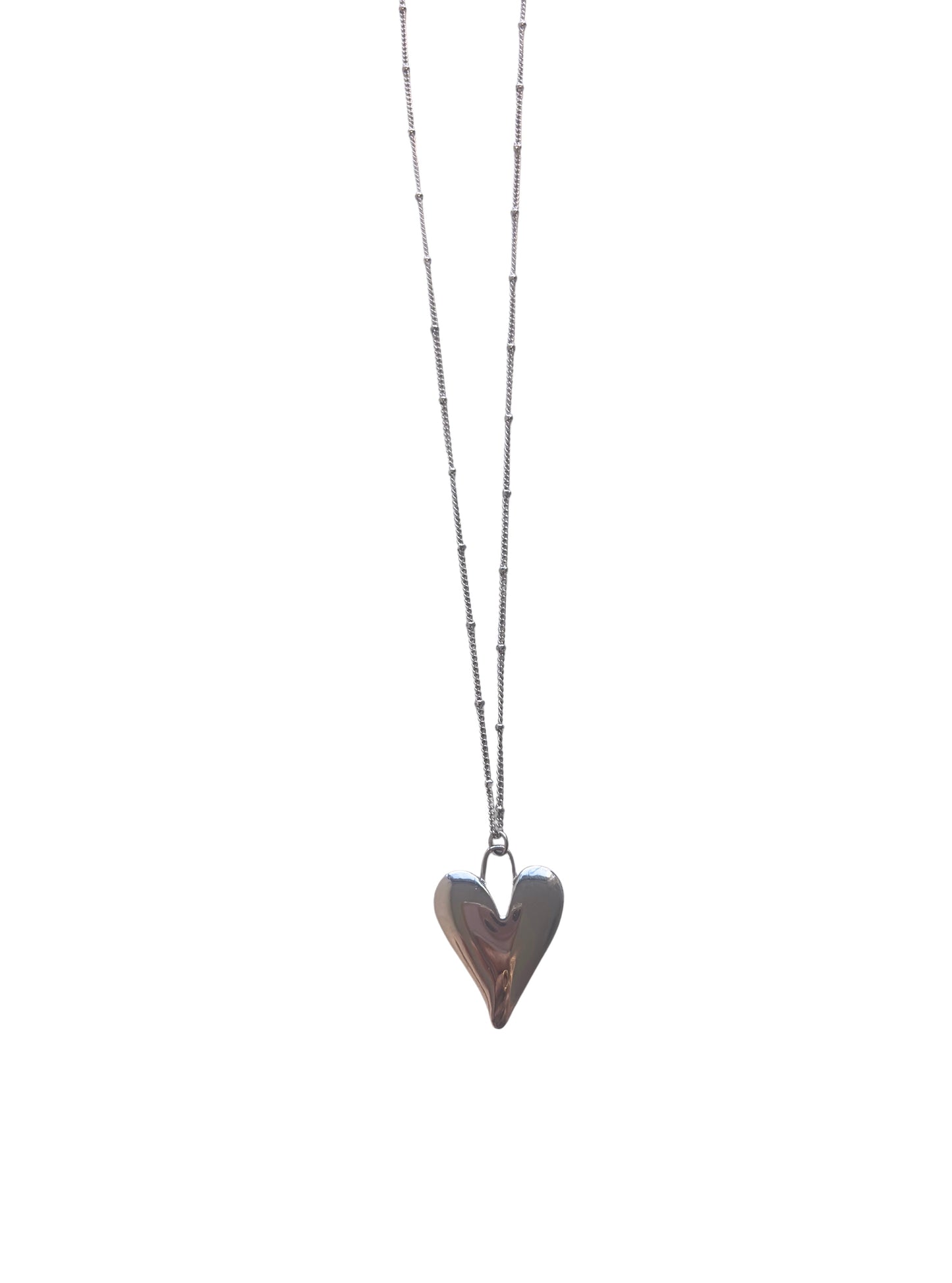 Flat heart - Lange ketting