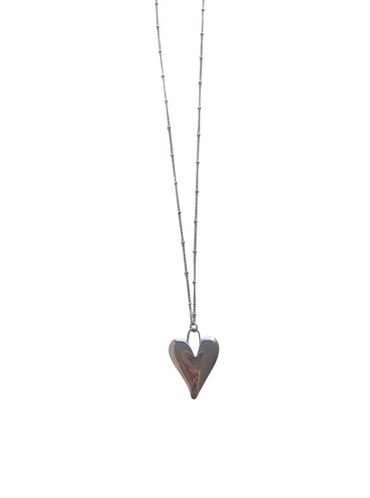 Flat heart - Lange ketting