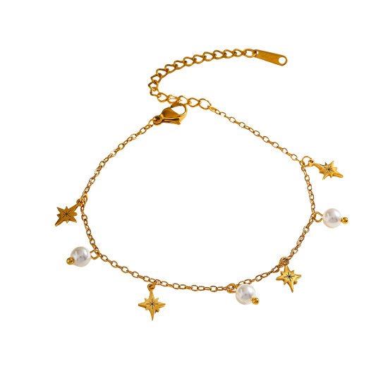 Pearls and light - Bedelarmband