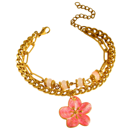 Bright pink - Bedelarmband