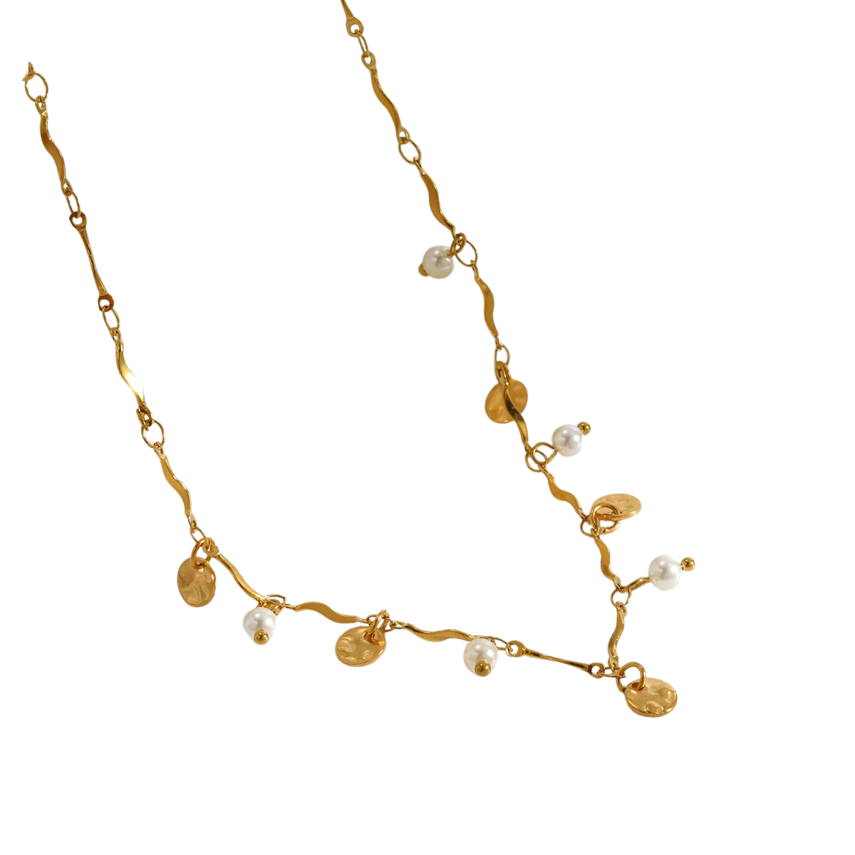 Coins white - Necklace