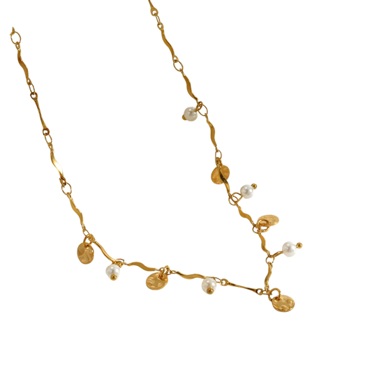 Coins white - Necklace