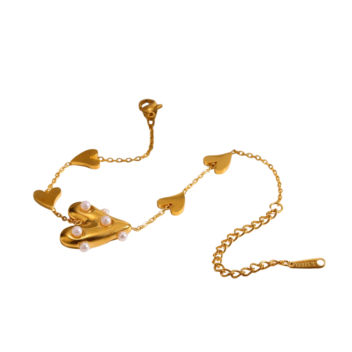 Pearly heart - Bracelet