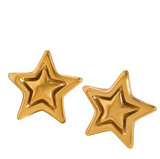Double star - Stud Earring