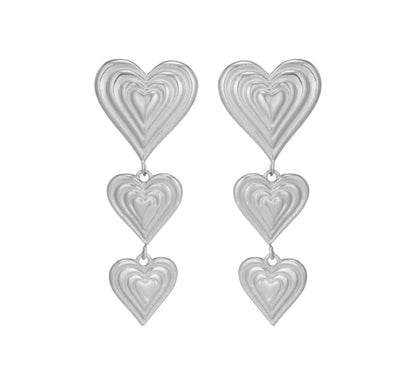 Triple heart - Earrings