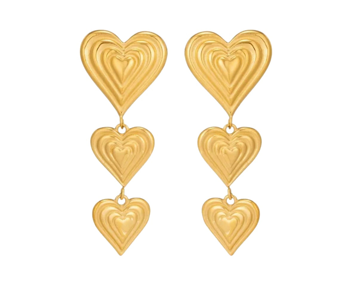 Triple heart - Earrings
