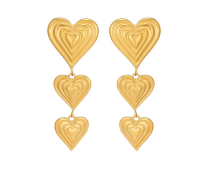 Triple heart - Earrings
