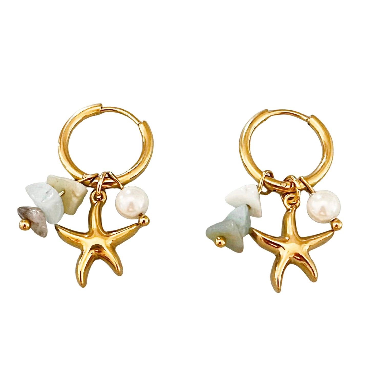 Starfish and stones - Earrings