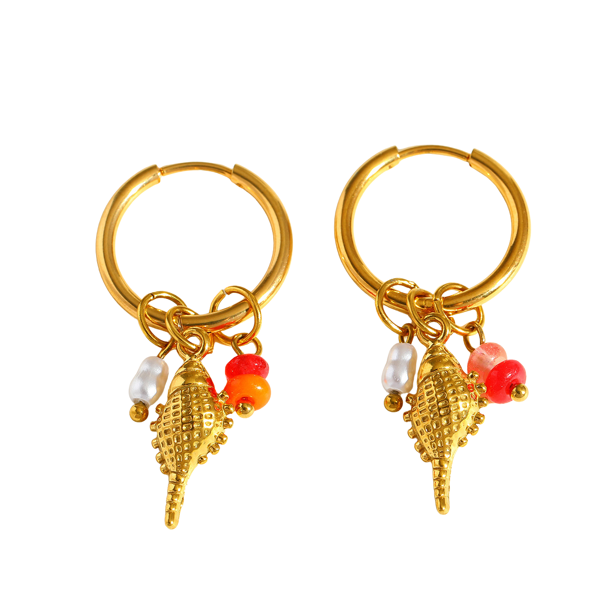 Funky slim Shell - Earrings