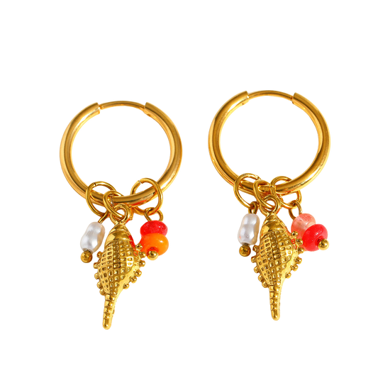 Funky slim Shell - Earrings