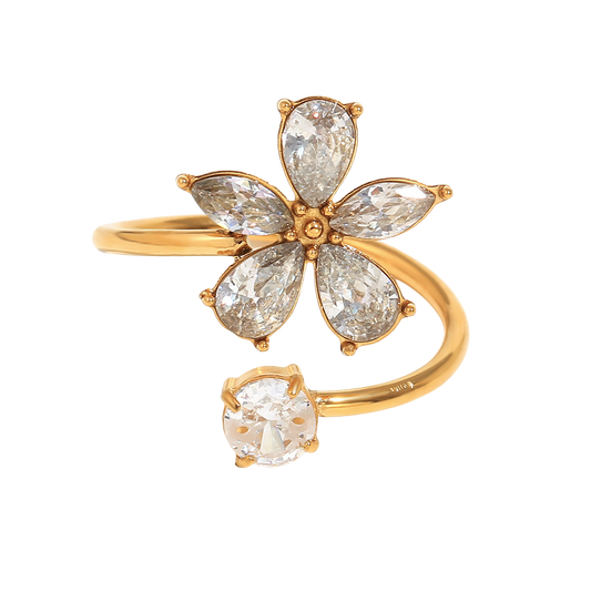 Shiny flower - ring