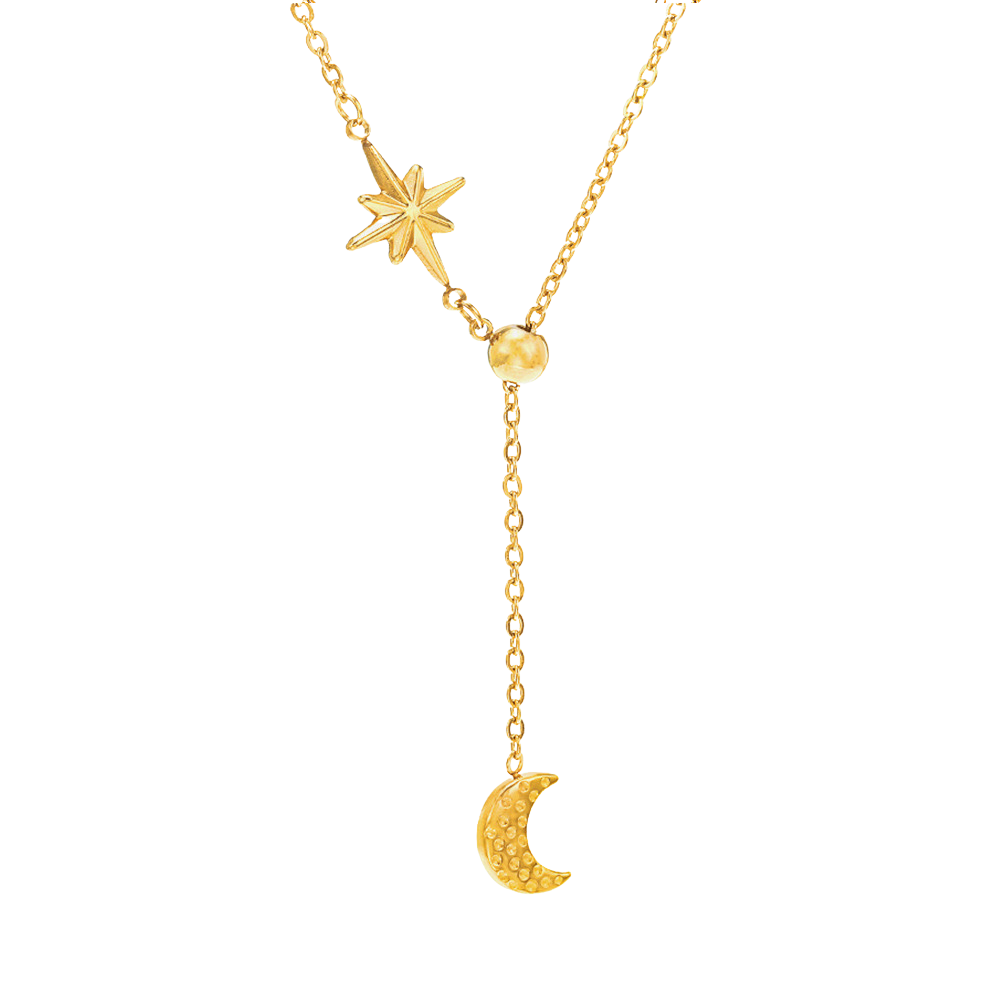 Mond und Stern - Halskette
