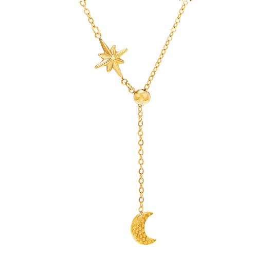 Mond und Stern - Halskette