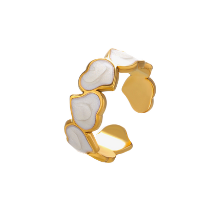 White hearts - Ring