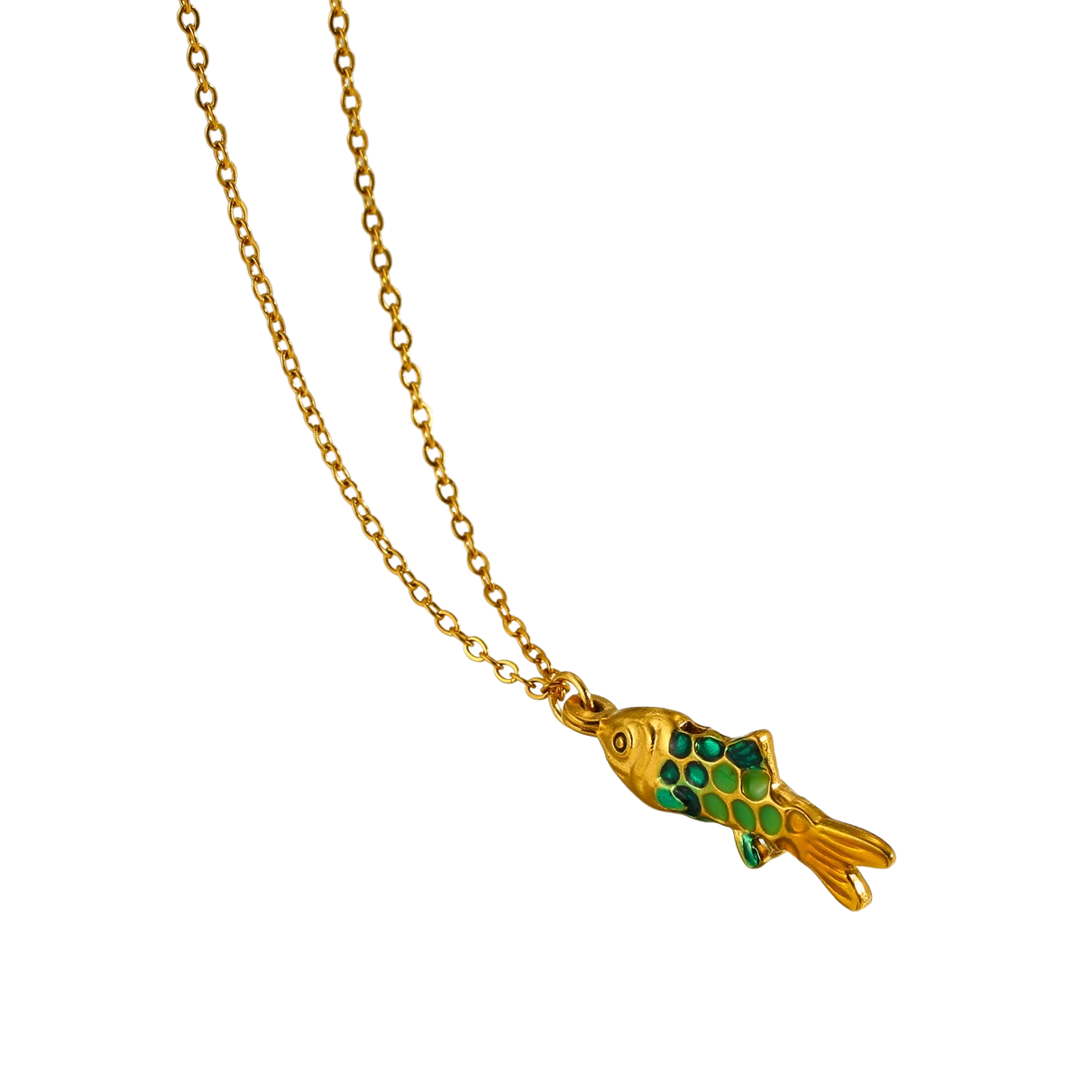 Green fish - Necklace