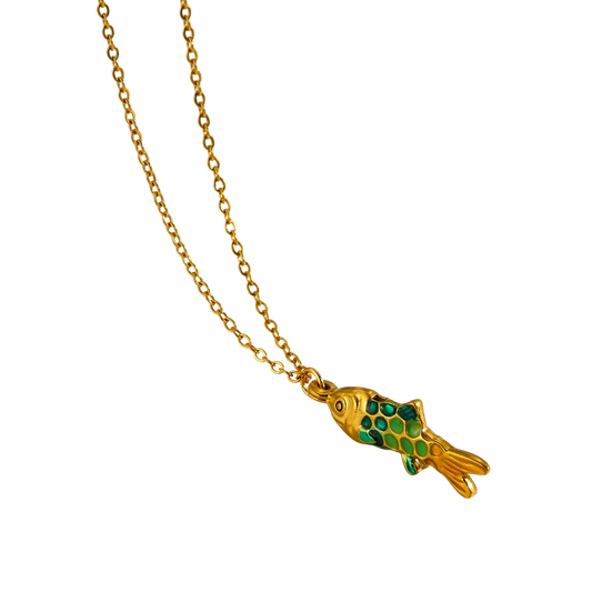 Green fish - Necklace