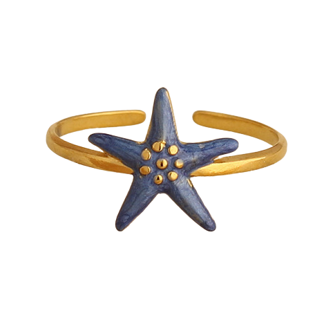 Blue starfish - Ring