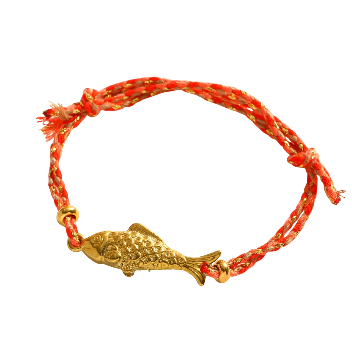 Braided fish red - Bracelet