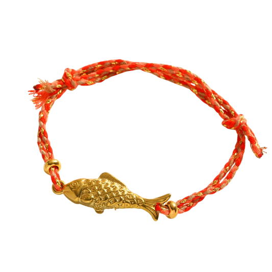Braided fish red - Bracelet