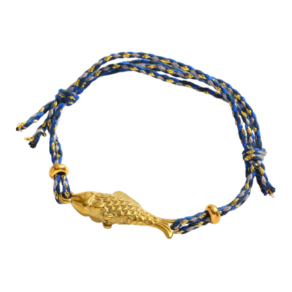 Braided fish blue - Bracelet
