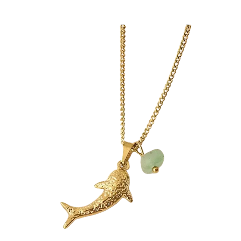 Green shark - Necklace
