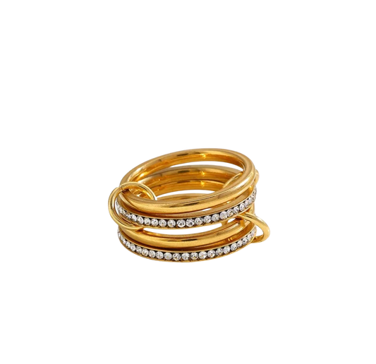 Four layers double diamond- Stapelring